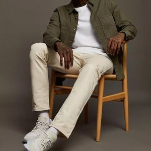 NWT! W36xL32 TopMan straight leg jeans cream color